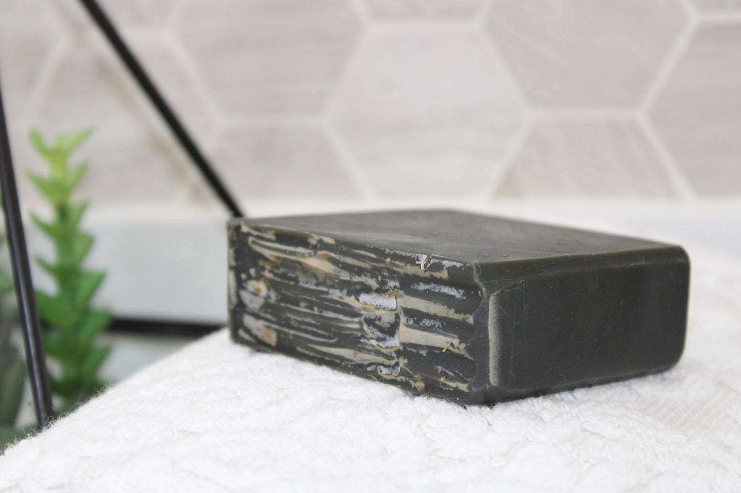 Baba Yaga Designs LLC - Iced Vanilla Woods Soap Bar for Men, Masculine Charcoal Soap