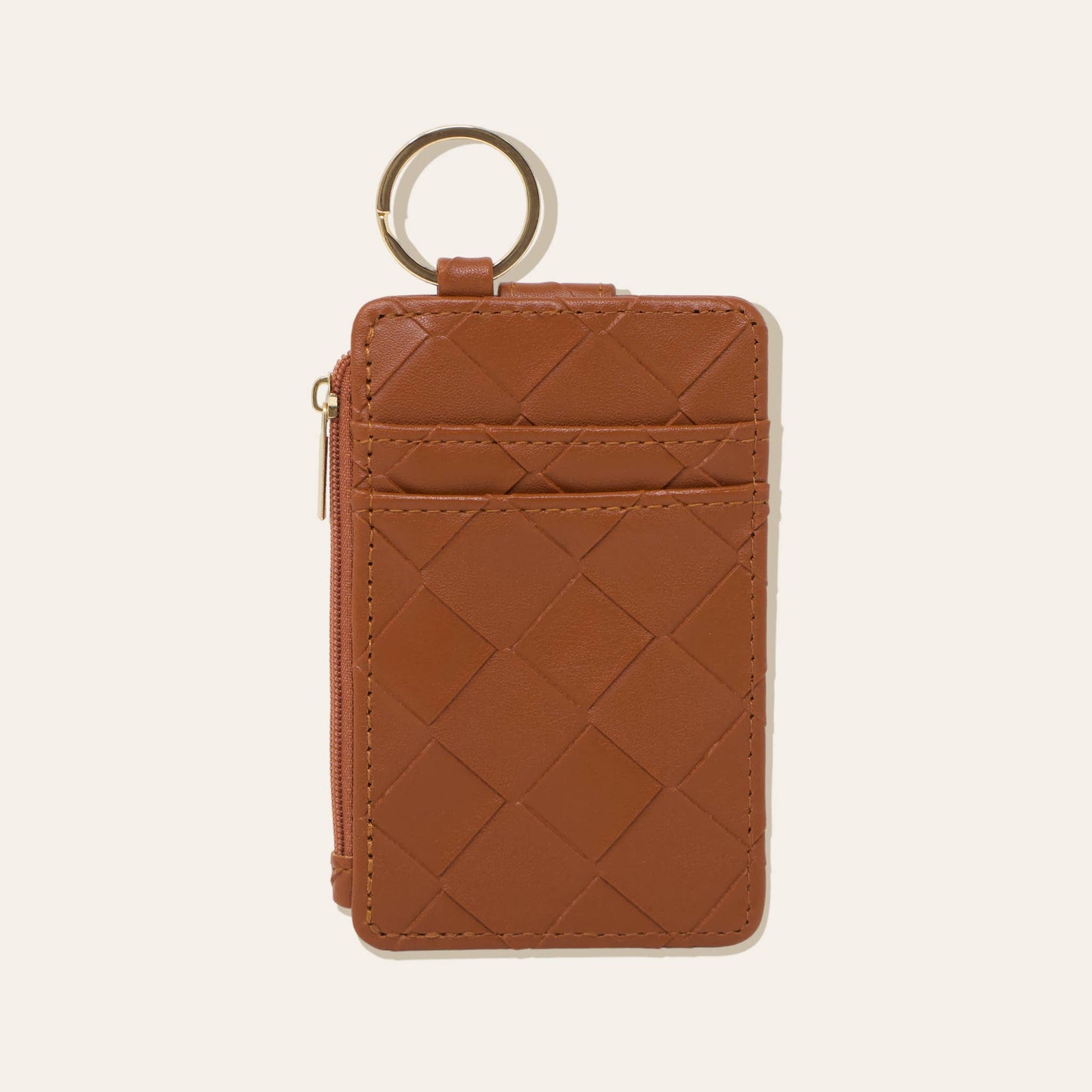 The Darling Effect - Keychain Wallet - Woven Cognac