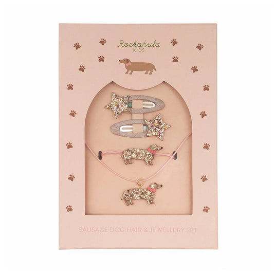 Rockahula Kids - Sausage Dog Hair & Jewellery Set