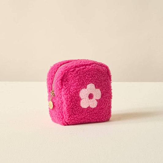 The Darling Effect - Square Teddy Pouch - Pink Flower