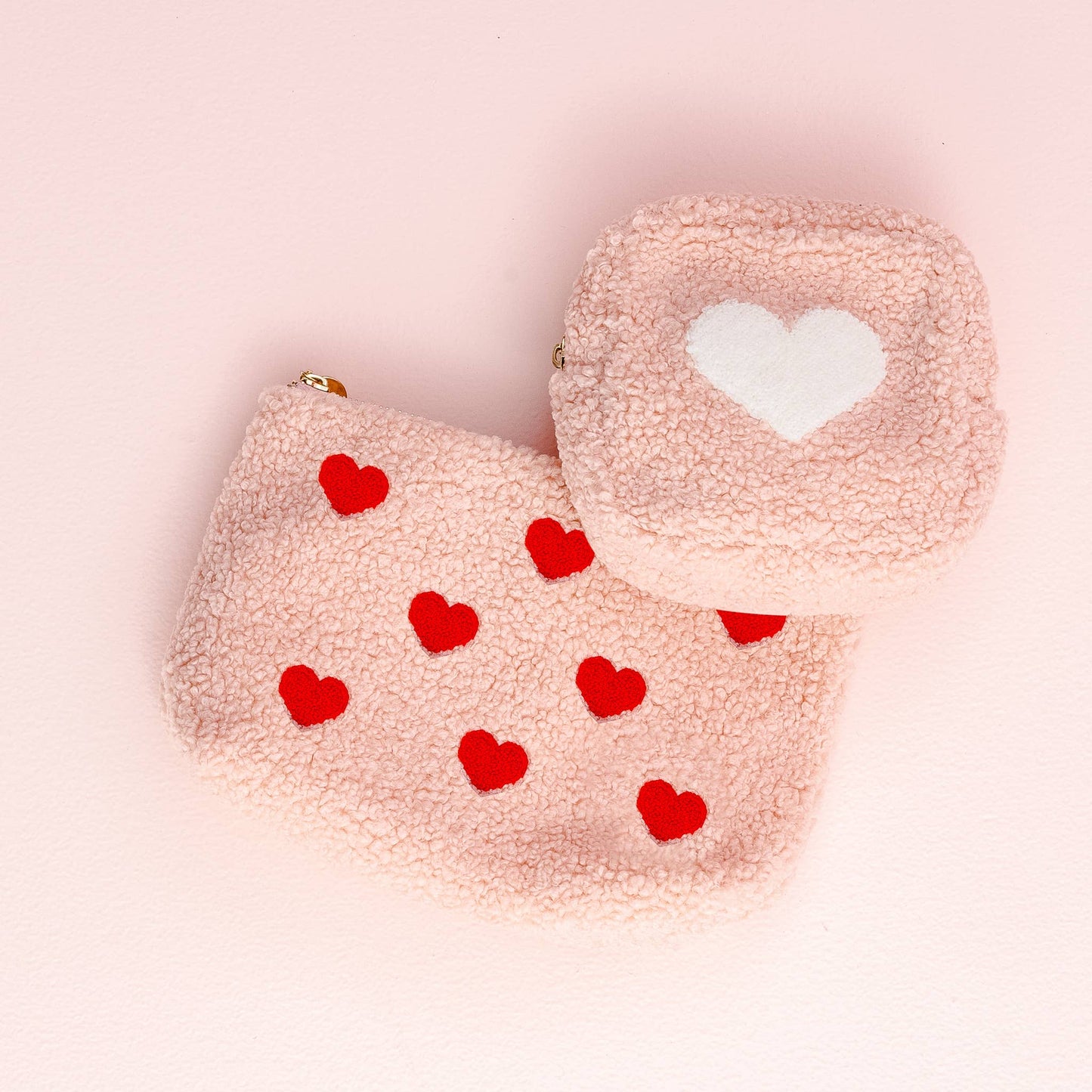 The Darling Effect - Pink Teddy Pouch - Hearts