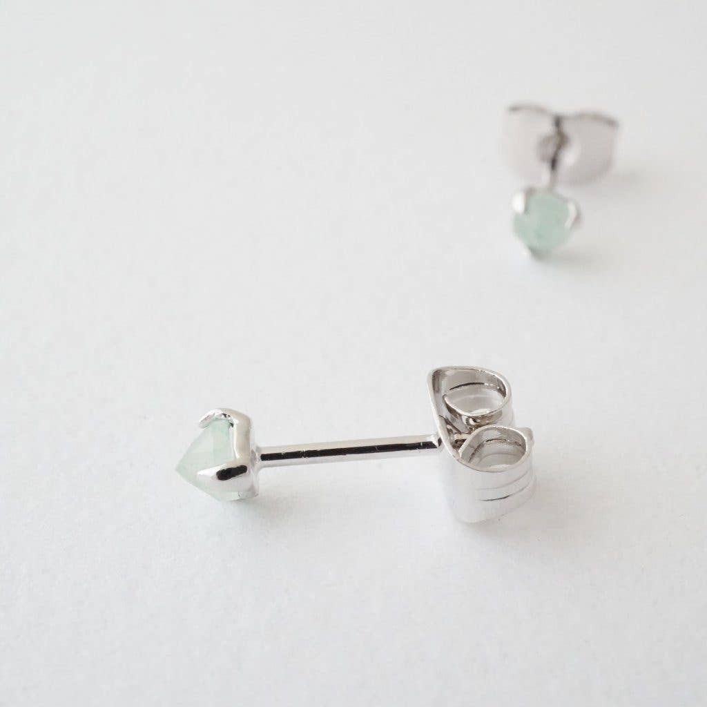 Honeycat Jewelry - Jade Point Solitaire Studs