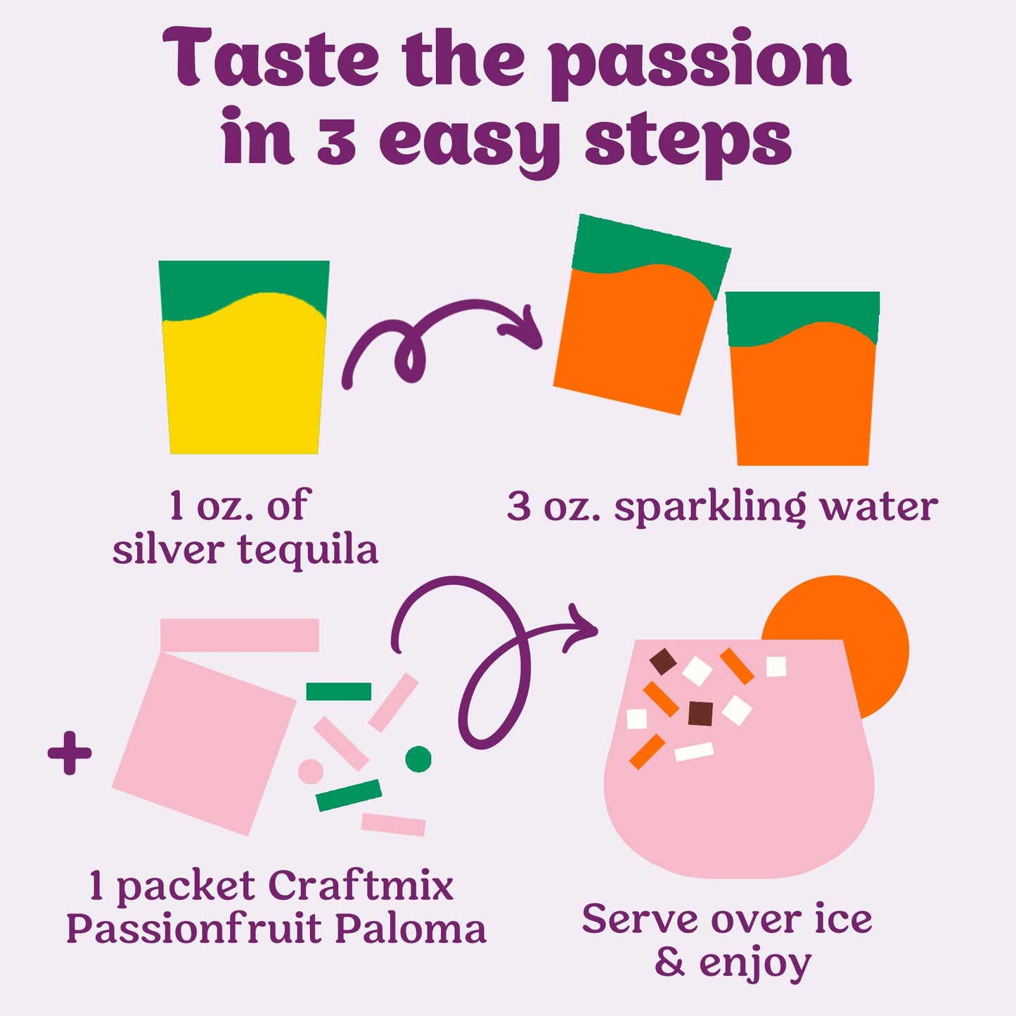 Craftmix - Passionfruit Paloma Mixer - Single Packets / Caddy Refills