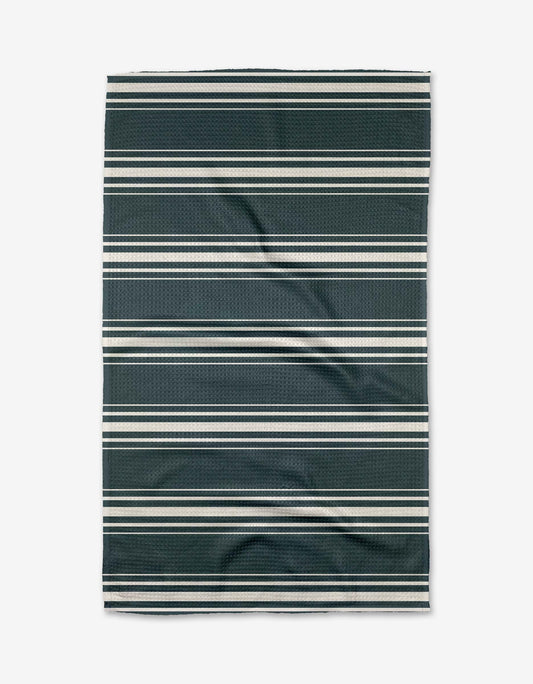 Geometry - Deep Blue Fall Tea Towel