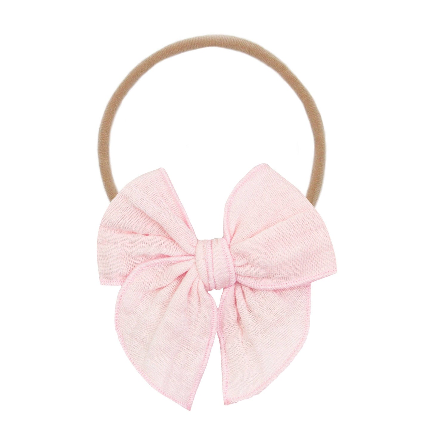 Lou Lou & Company - Cloud Muslin™ Heirloom Bow - Blush Headband