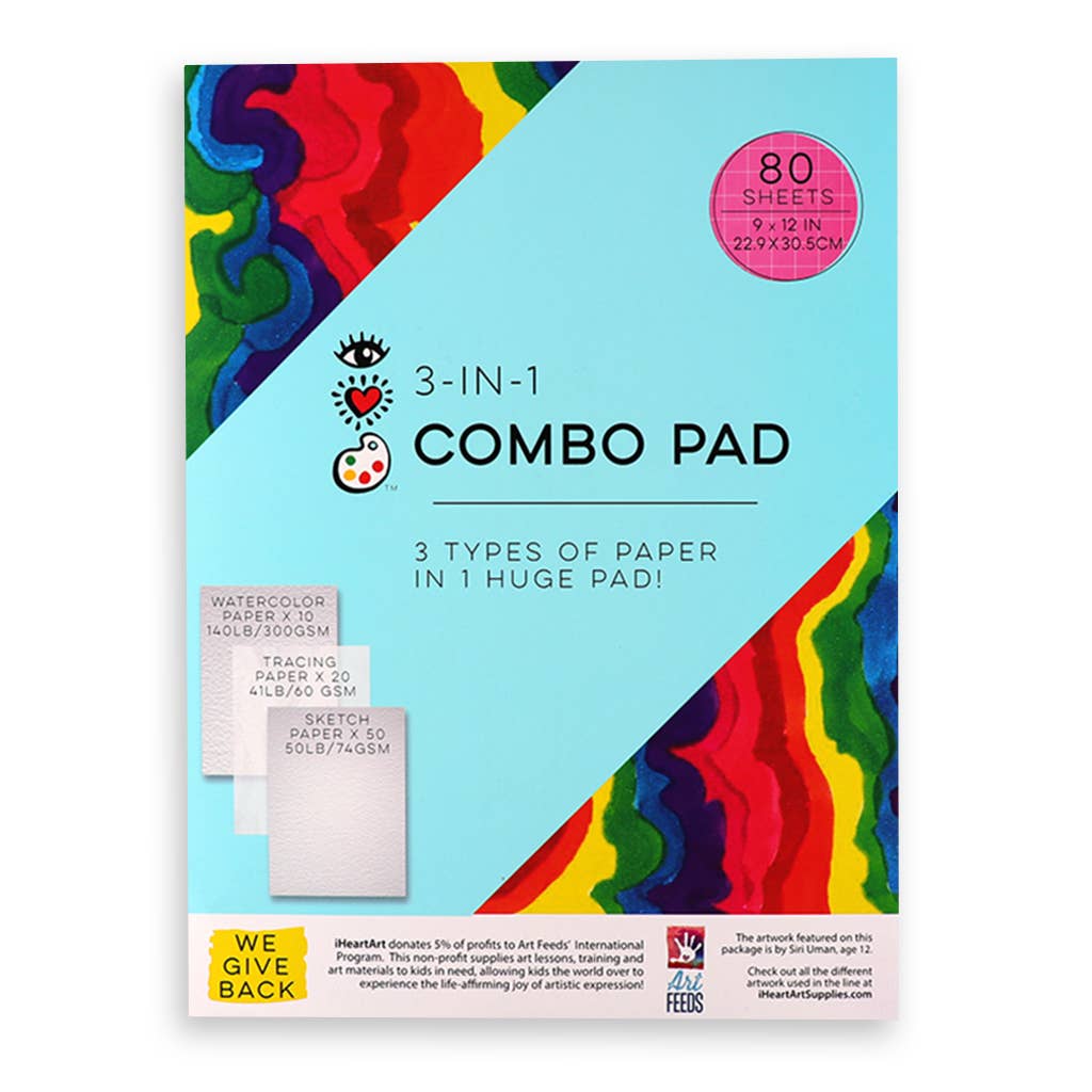 Bright Stripes - IHeartArt 3-in-1 Combo Pad