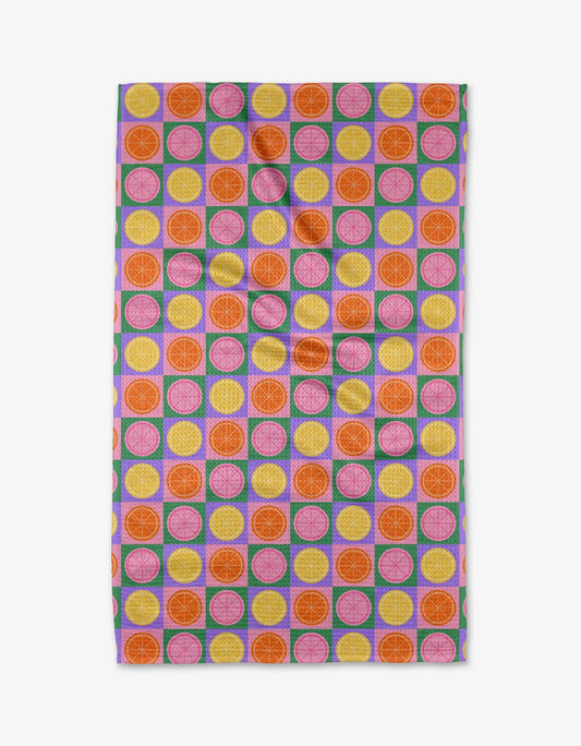 Geometry - Summer Lemons Tea Towel