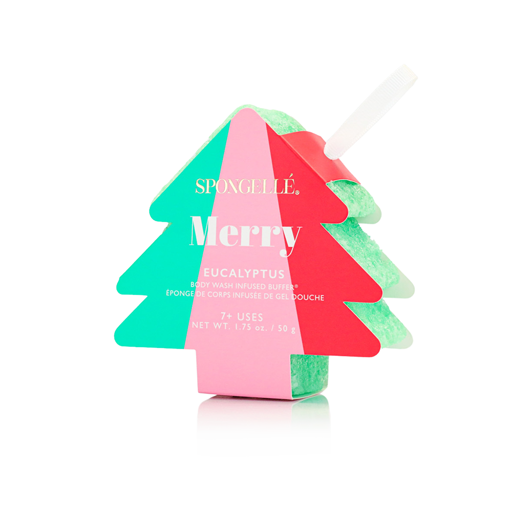 Spongellé - Holiday Tree Buffer Assorted Colors - Christmas Gifts