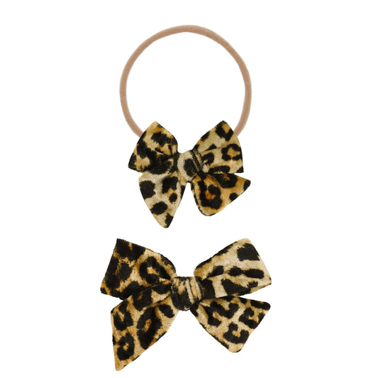 Lou Lou & Company - Velvet - Leopard Bow