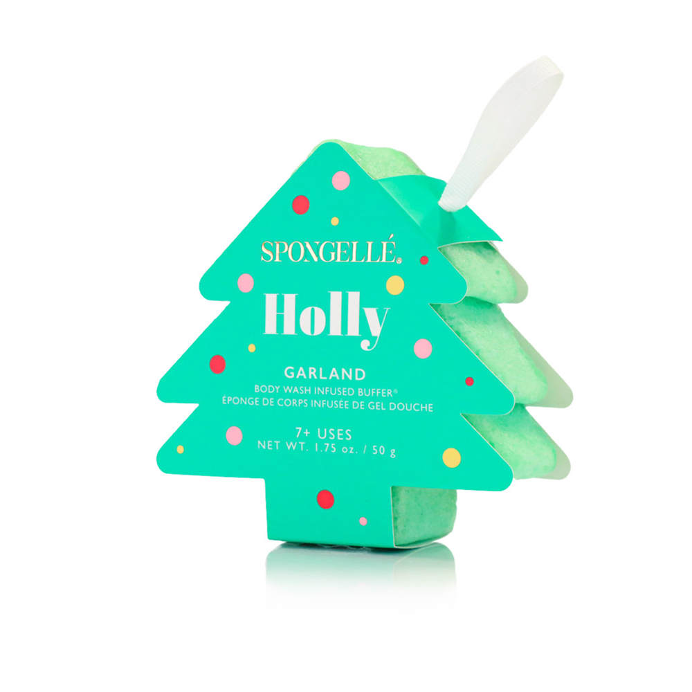 Spongellé - Holiday Tree Buffer Assorted Colors - Christmas Gifts