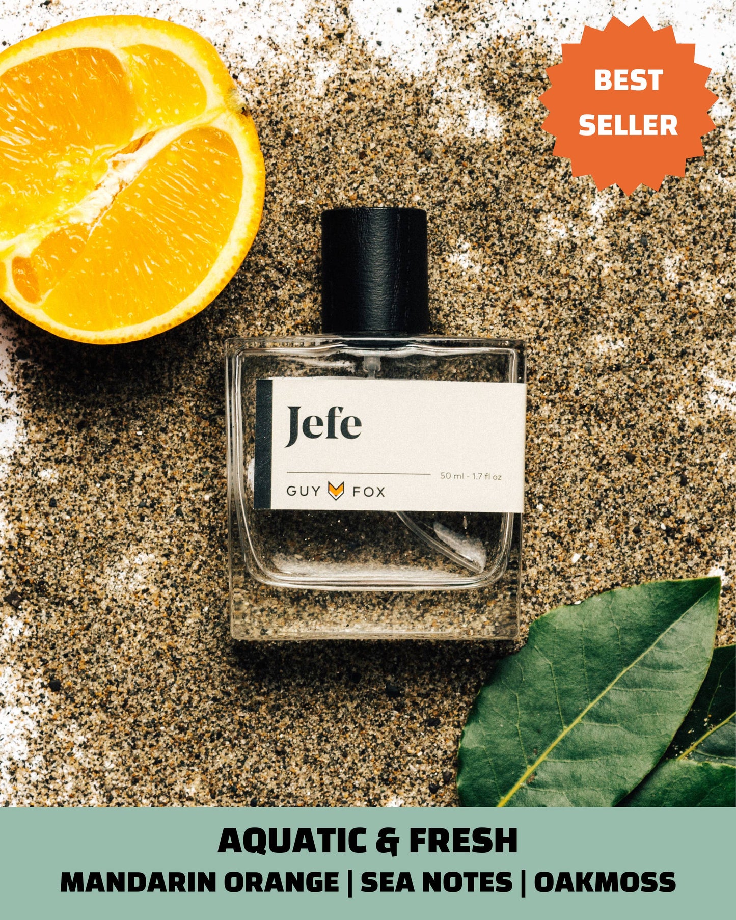 GUY FOX - Jefe - Men's Cologne - Mandarin, Sea Notes, Oakmoss