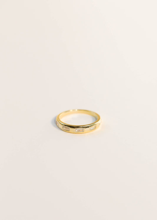 JaxKelly - Gold Rings - Inset Baguette