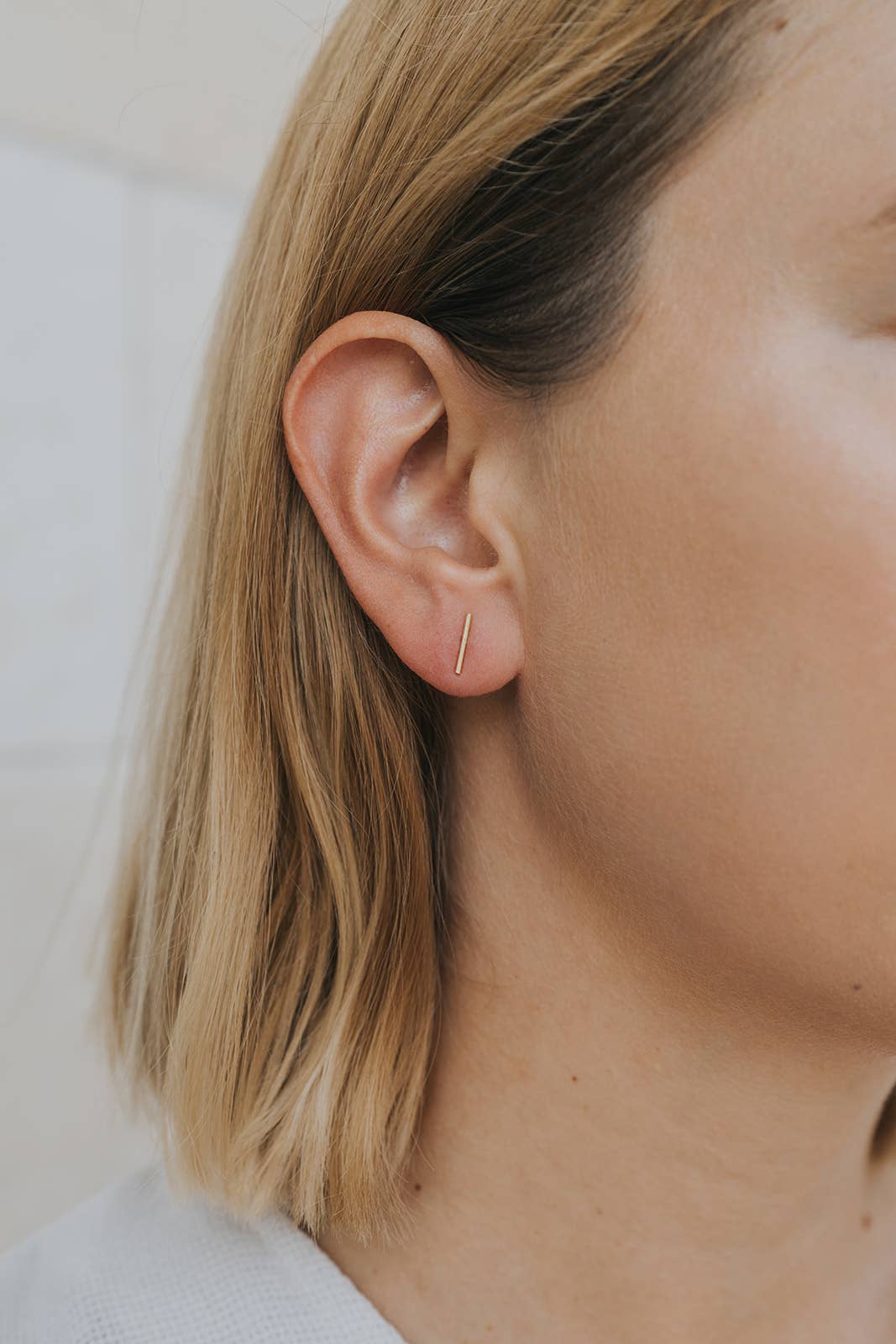 JaxKelly - Minimalist - Bar - Gold Earrings