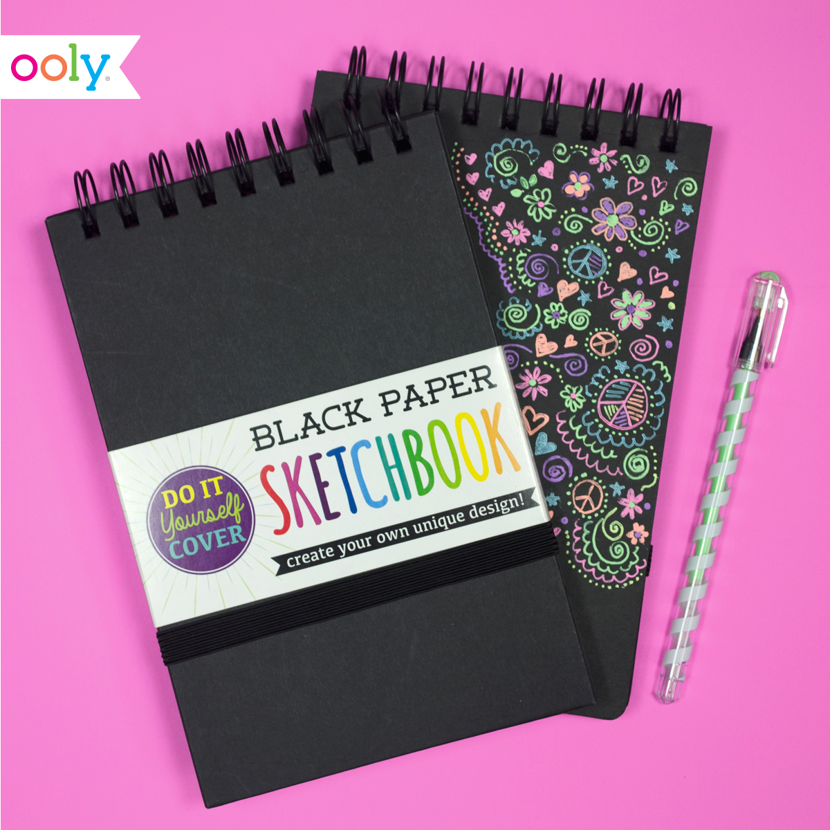 OOLY - 5" x 7.5" D.I.Y. Cover Sketchbook - Black