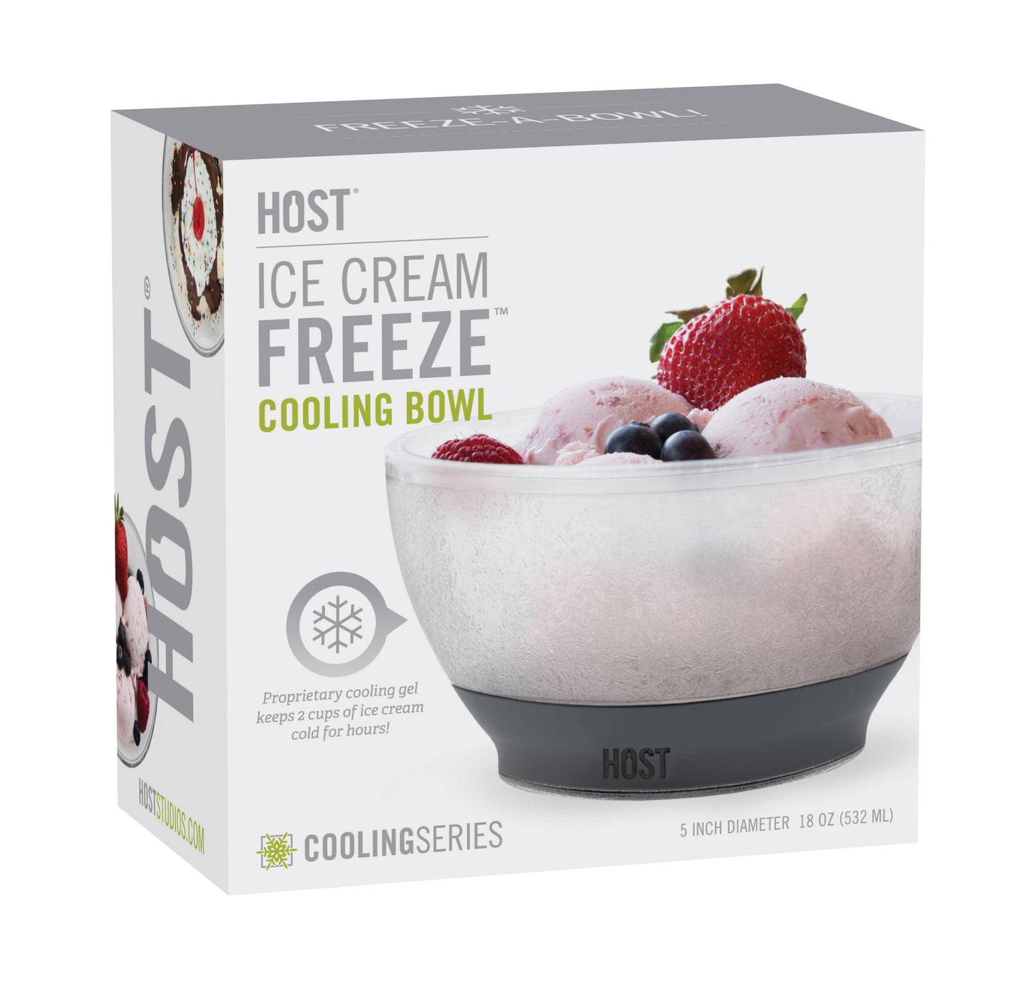 HOST - Ice Cream FREEZE™ Cooling Bowl Set of 2 (Gray)