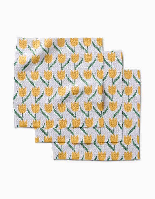 Geometry - Spring Tulip Flowers Dishcloth Set