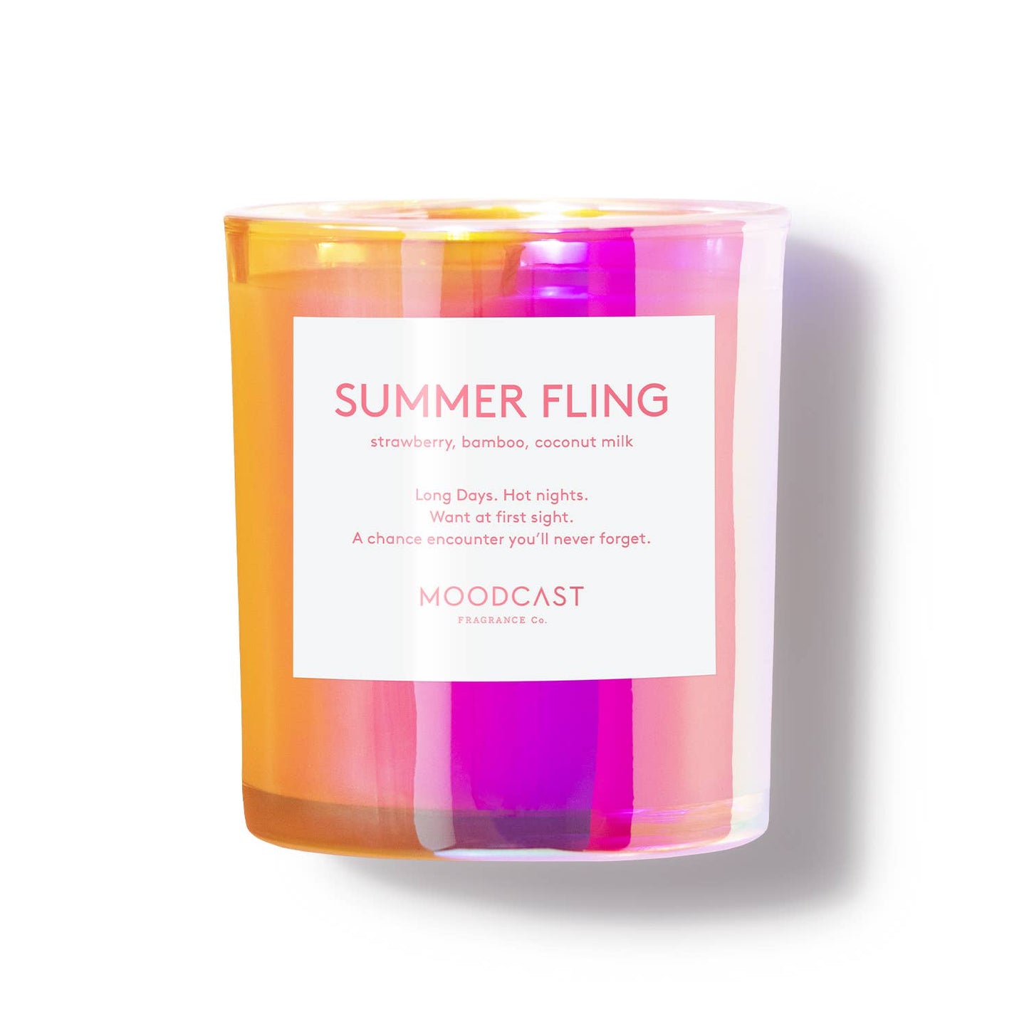 Moodcast Fragrance Co. - Summer Fling - Iridescent 8oz Coconut Wax Candle