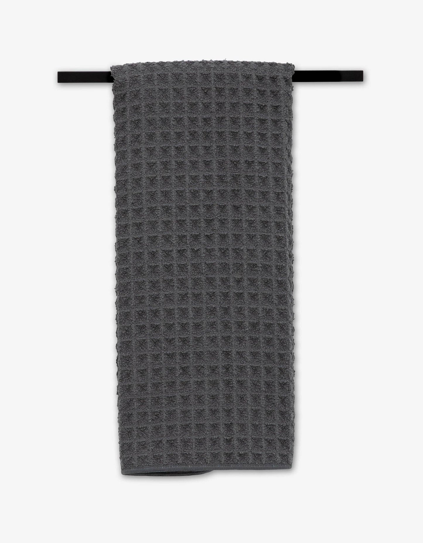 Geometry - Charcoal Waffle Hand Towel