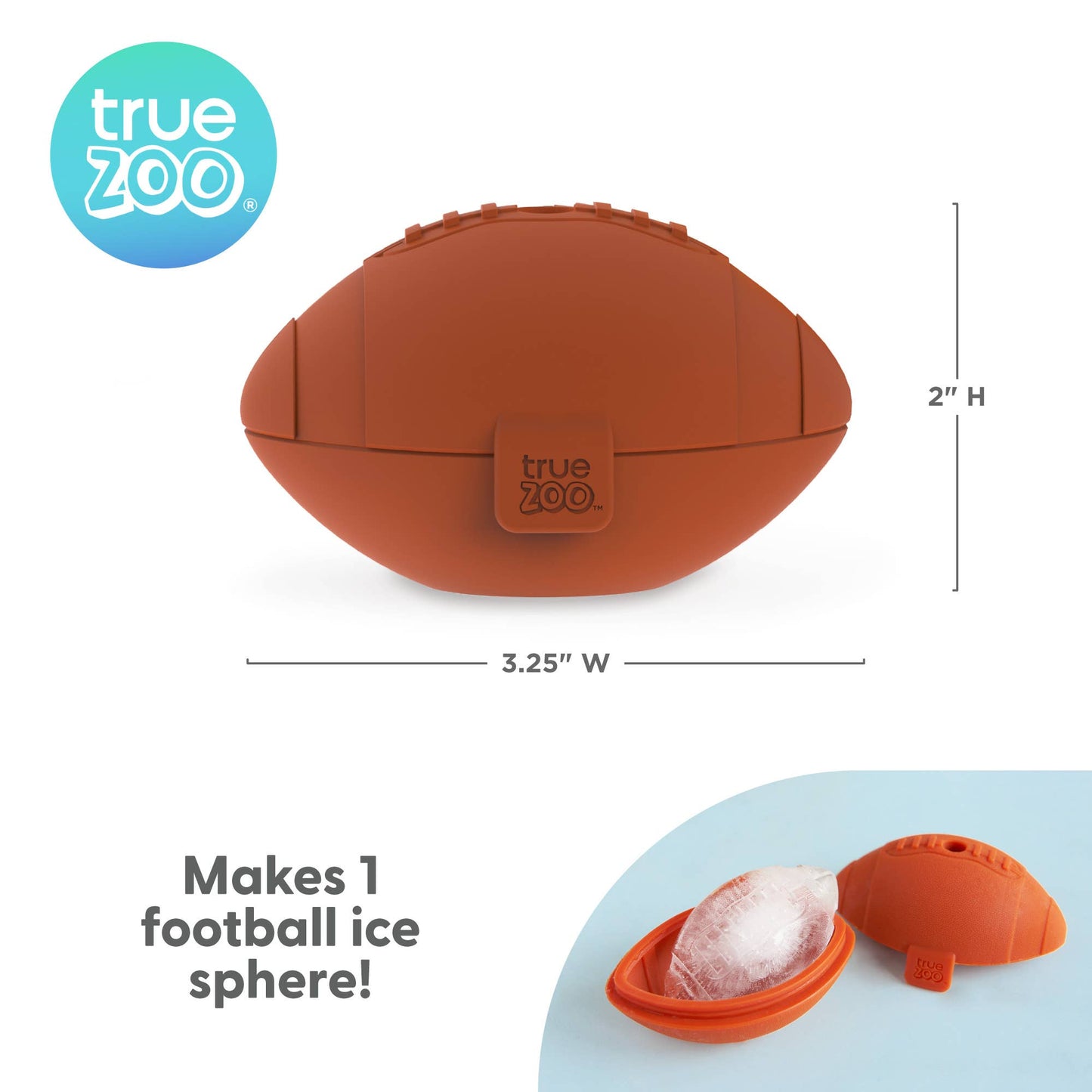 TRUE - TrueZoo Silicone 3.25" Football Ice Cube Mold