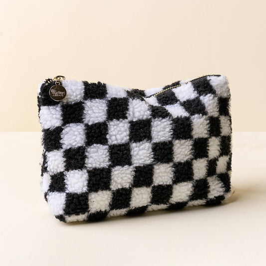 The Darling Effect - Teddy Pouch-Rectangle-Check Black