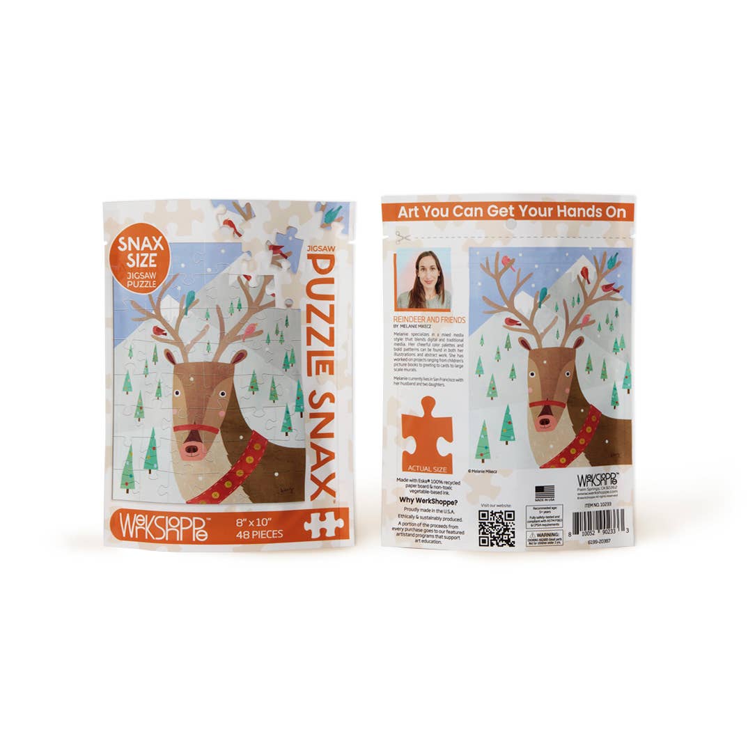 Reindeer and Friends | Holiday Gift | 48 Piece Puzzle Snax