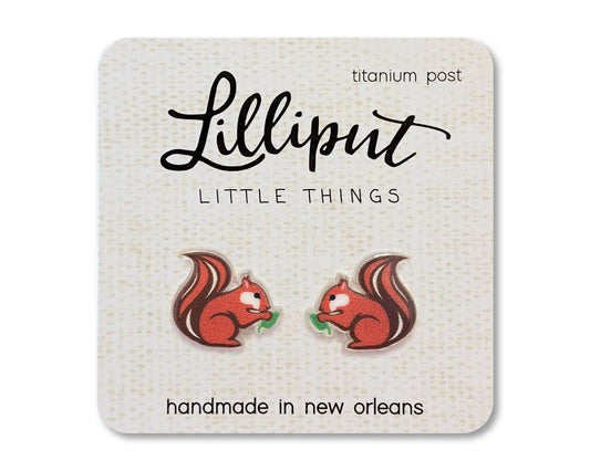 Lilliput Little Things - Red Squirrel Earrings