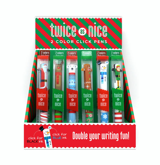 SNIFTY - TWICE AS NICE HOLIDAY 2 COLOR CLICK PEN