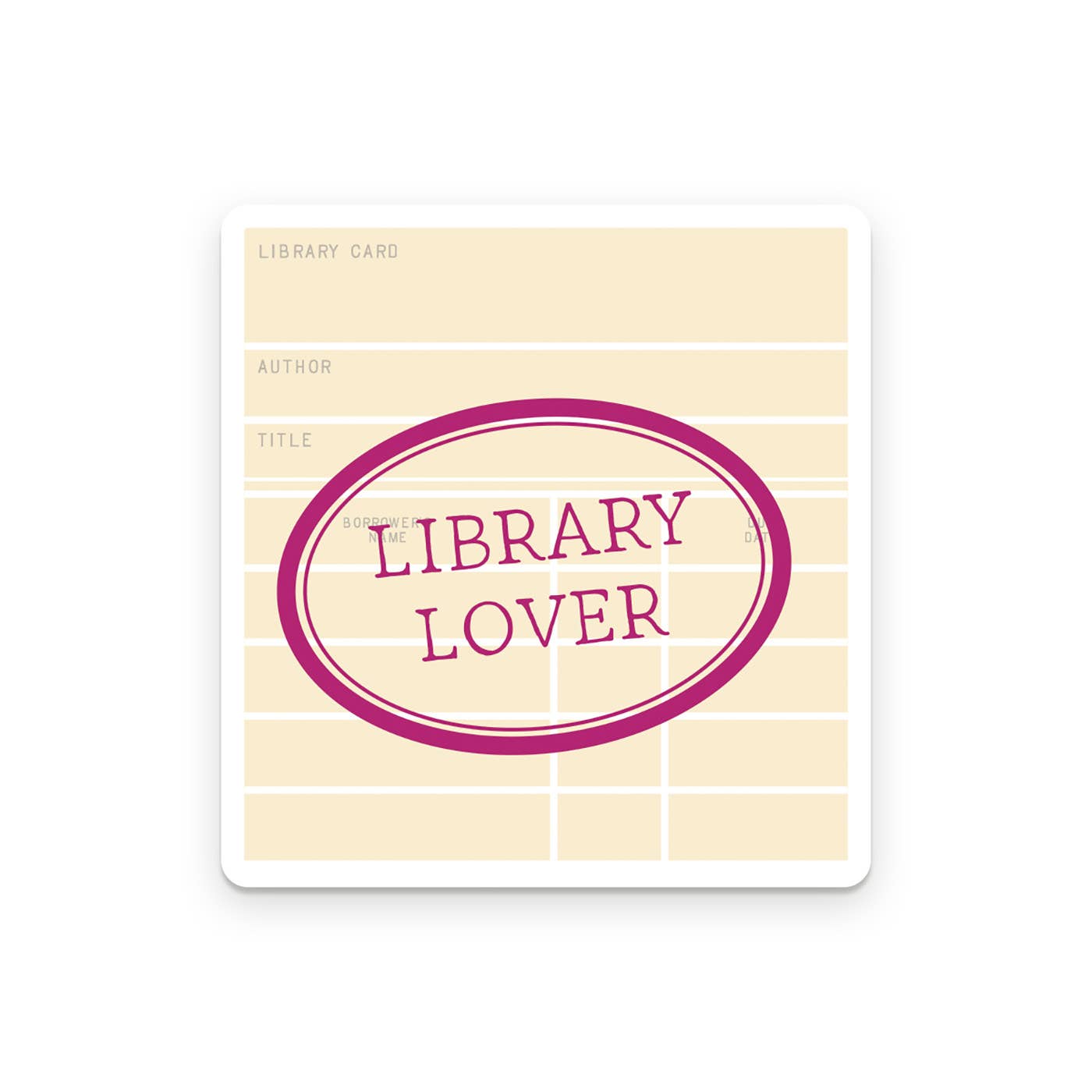 Ruff House Print Shop - Library Lover Sticker