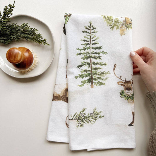 emily lex studio - Evergreen christmas tea towel