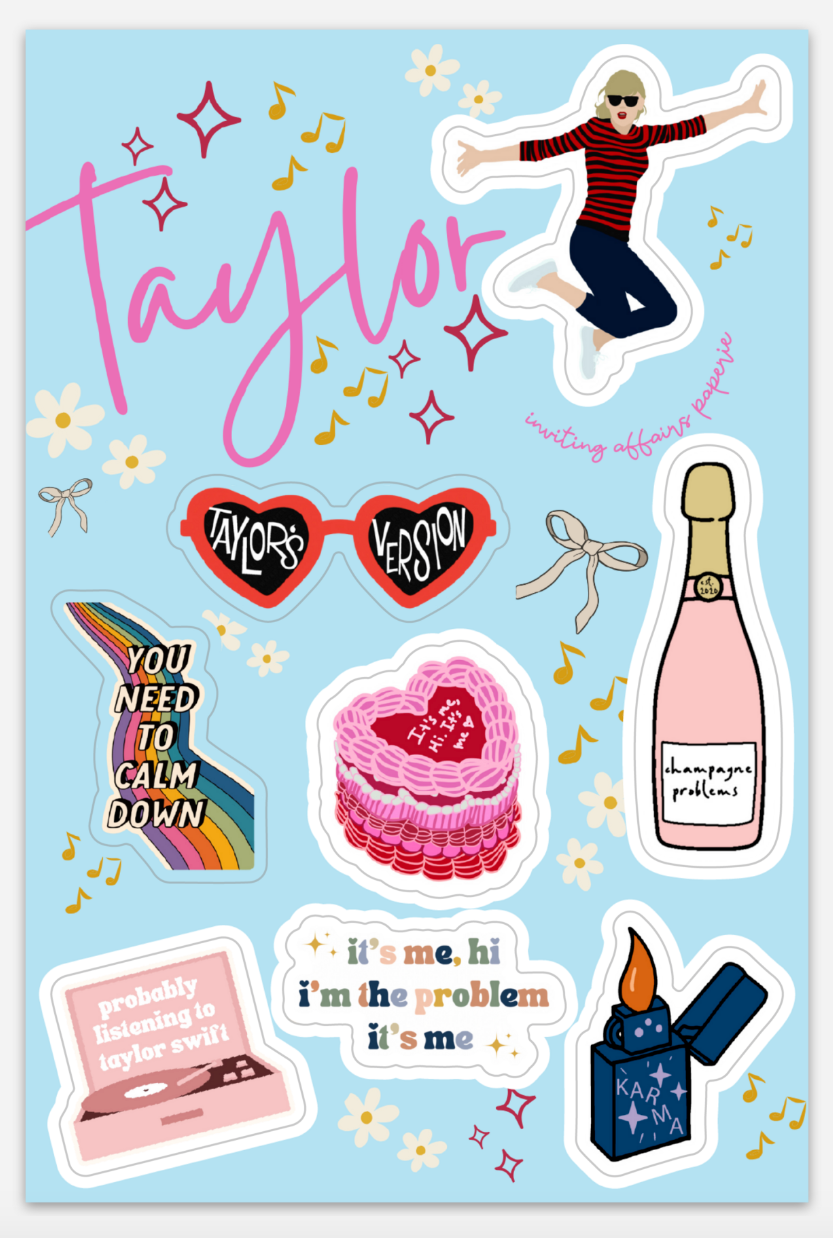 inviting affairs paperie - Taylor Sticker Sheet (Taylor Swift)