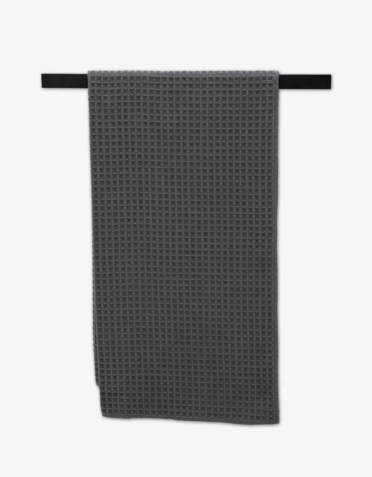 Geometry - Charcoal Waffle Bath Towel