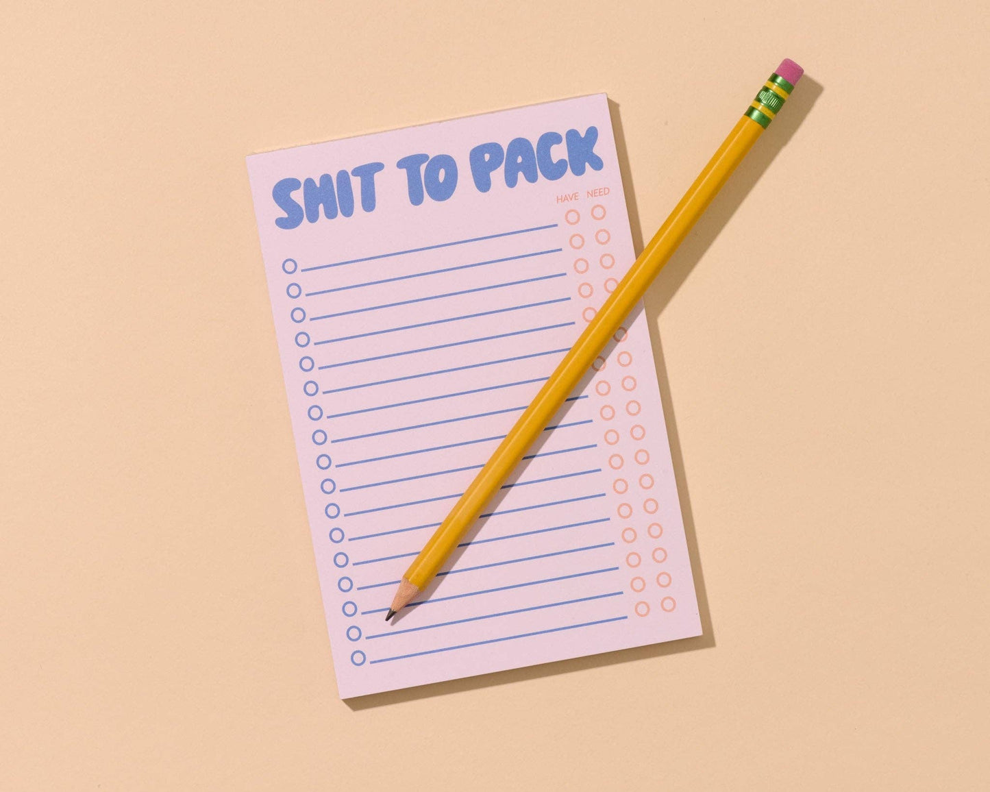 And Here We Are - Shit To Pack 50 page Notepad