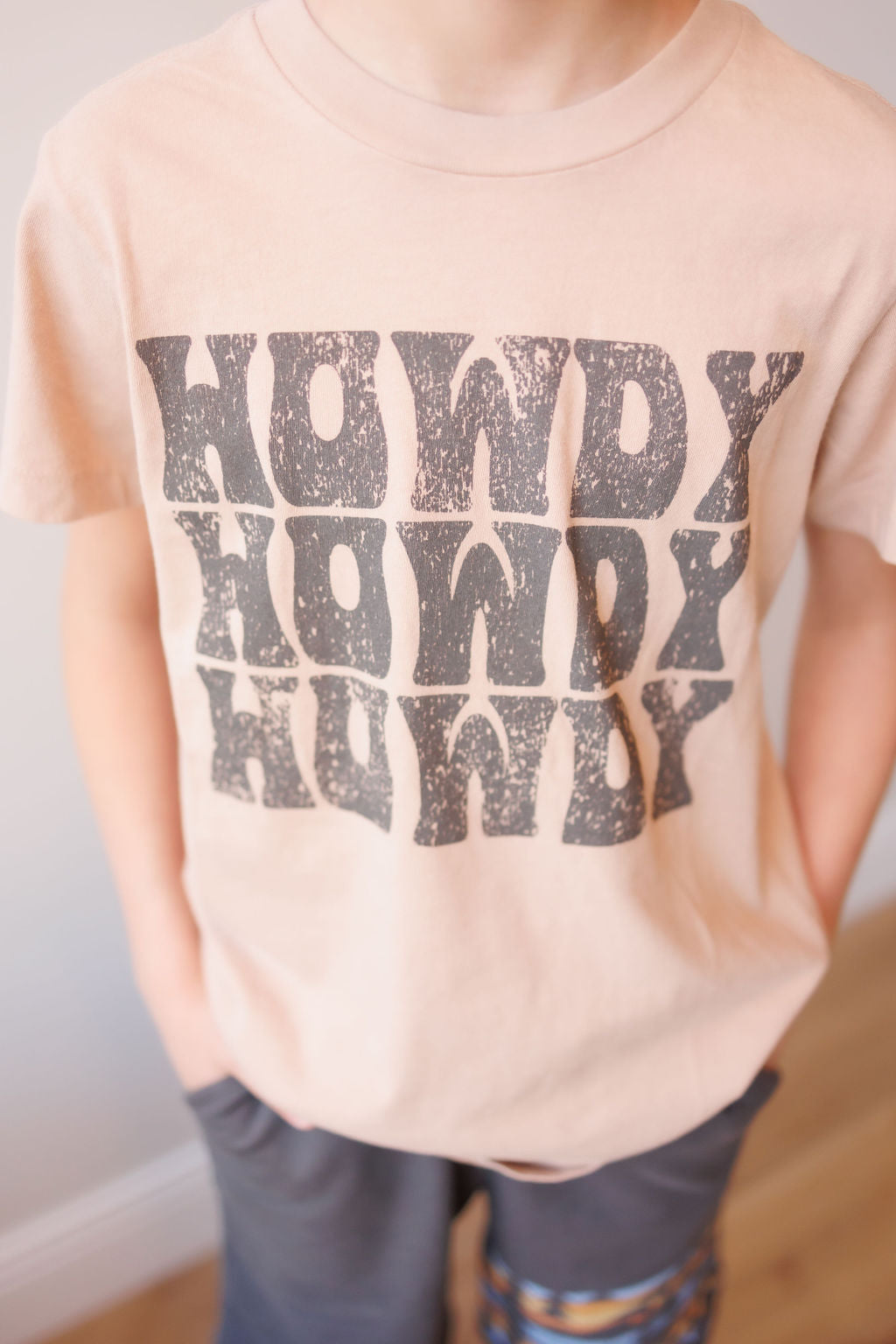 Tiny Whales Howdy Tee - Wheat