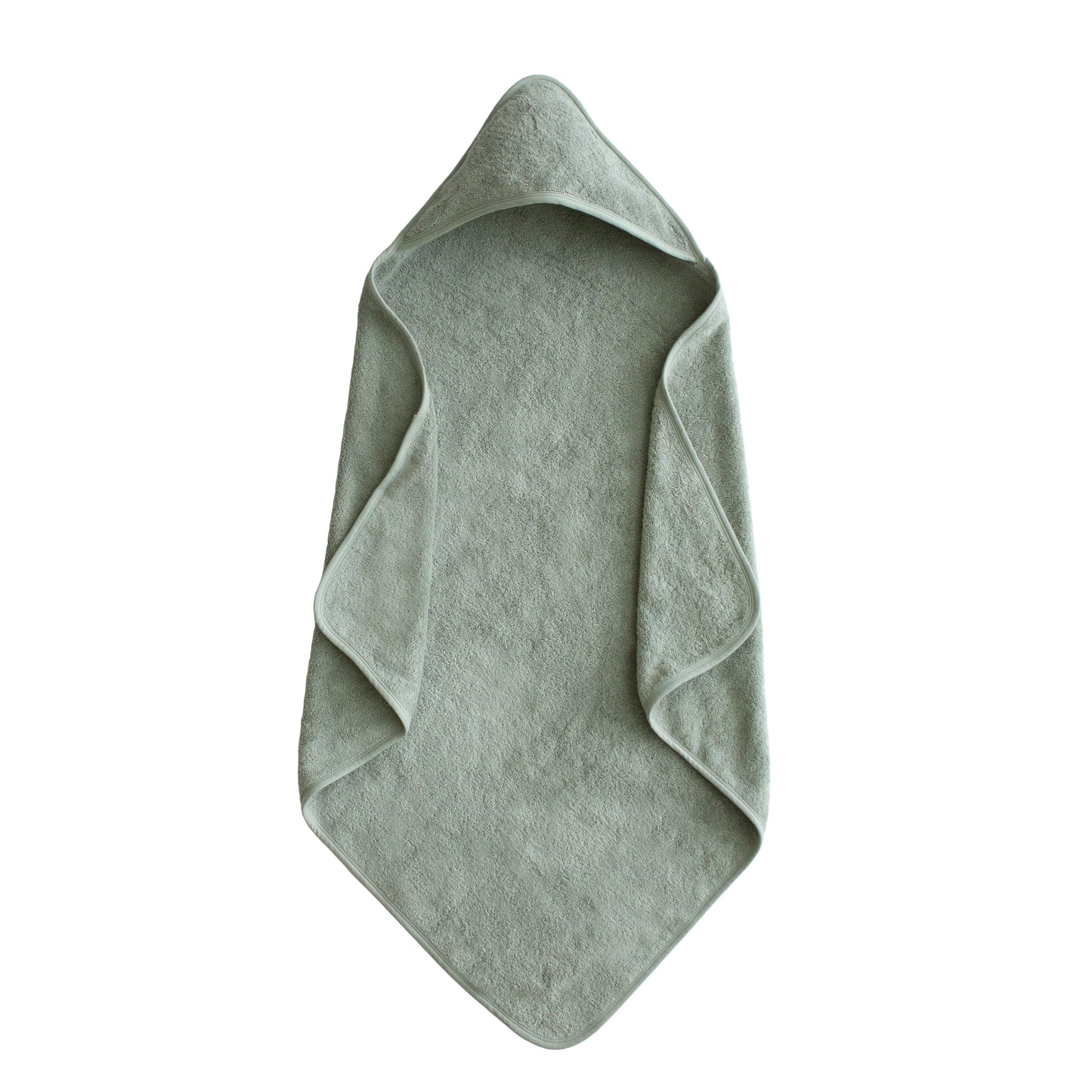 Mushie Organic Cotton Baby Hooded Towel (Moss)