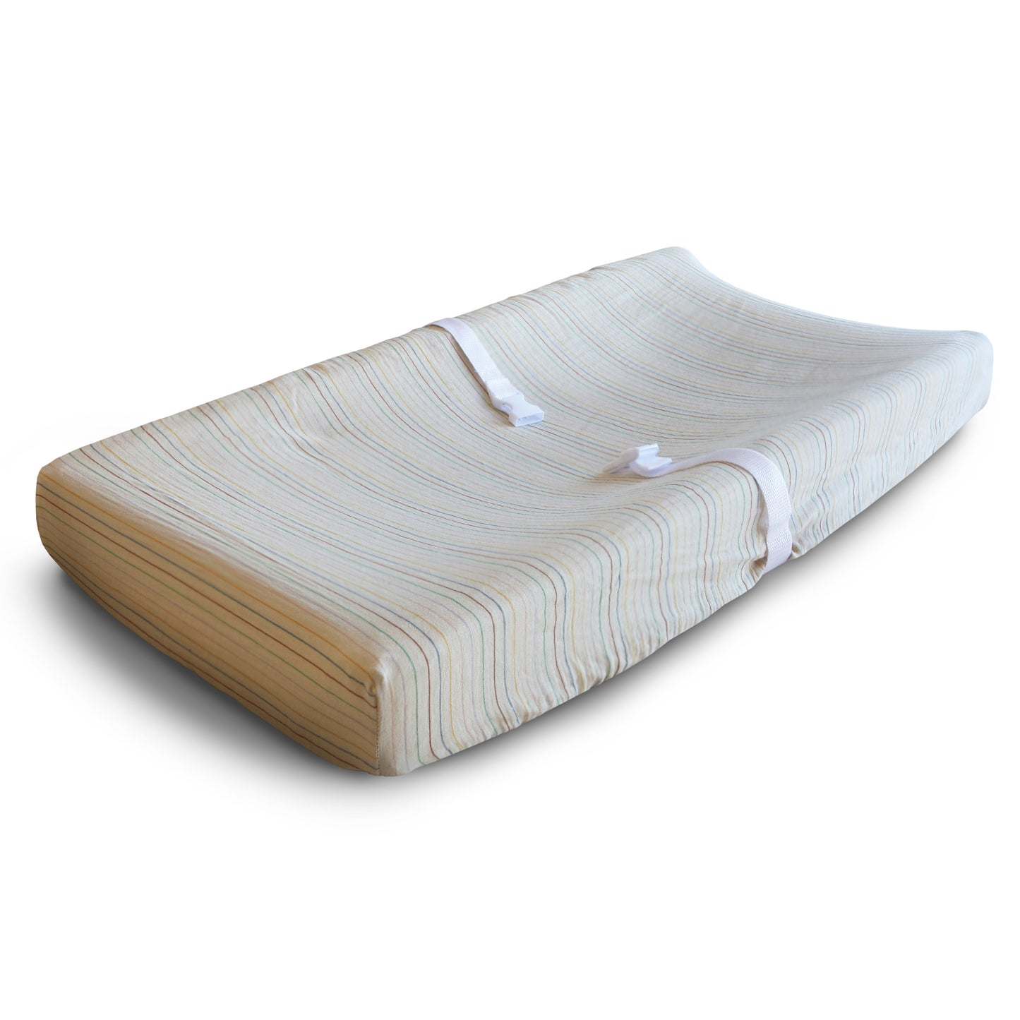 Mushie Extra Soft Muslin Changing Pad Cover (Retro Stripe)