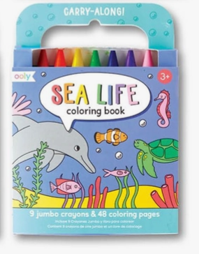 OOLY - Carry Along Crayon & Coloring Book Kit - Sea Life