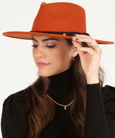 Lucca Rosie Vegan Felt Rancher Hat - Rust or Olive