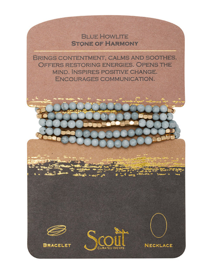 Scout Curated Wears - Stone Wrap Bracelet/Necklace Set - Assorted Colors