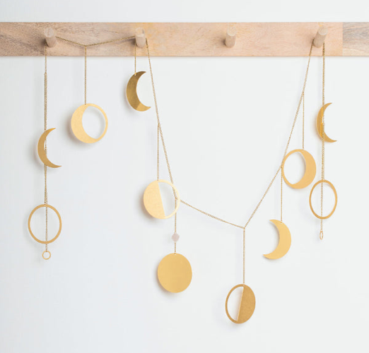 Scout Curated Wears - Gold Garland - Moonstone Moon Phase