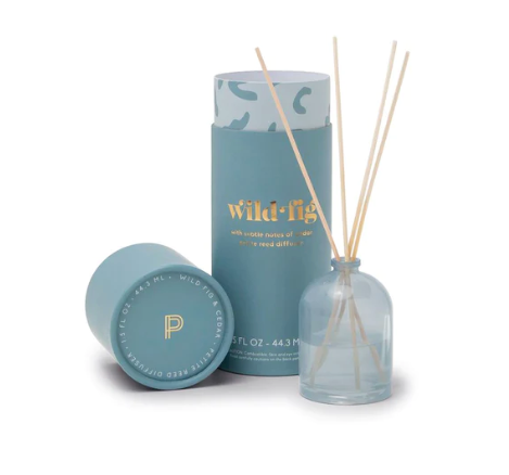 Paddywax Petite Diffuser 1.5oz Sky Blue Milky Glass - Wild Fig