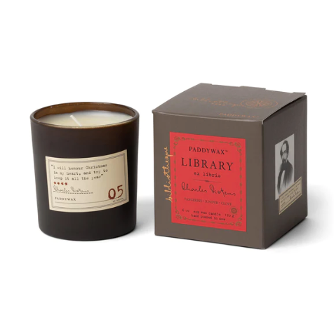 Paddywax Library Boxed Candle 6 oz - Charles Dickens