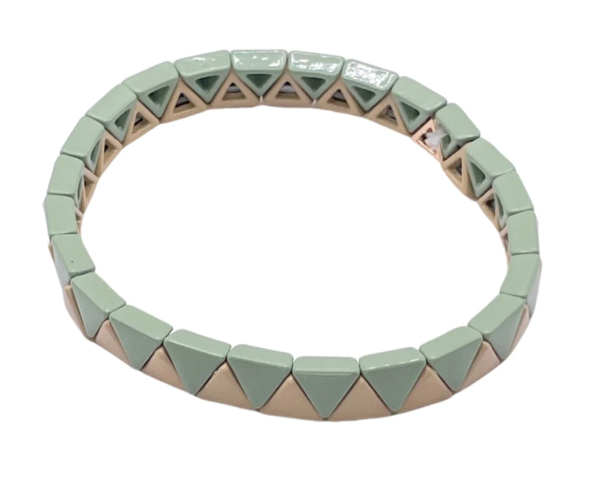 Mint Chip Triangle Bracelet