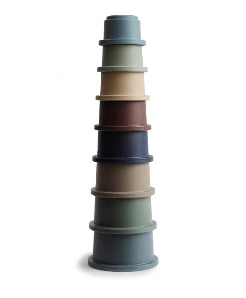 Mushie Stacking Nesting Cups - Assorted Colors