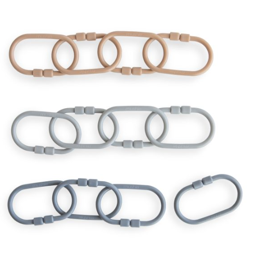 Mushie Chain Links Ring Toy - Multiple Colors