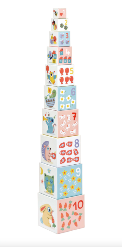 Baby White BabyBloki Stacking Toy