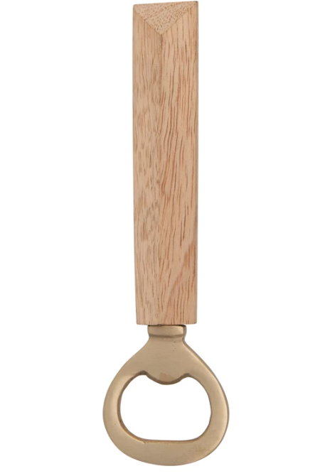 Brass Bottle Opener w/ Wood Handle