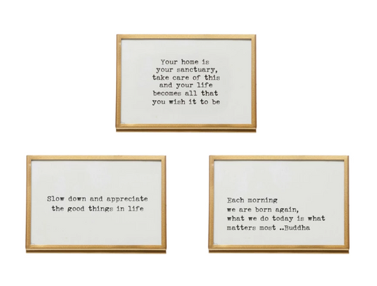 Frame and Easel with Sayings - 3 Options