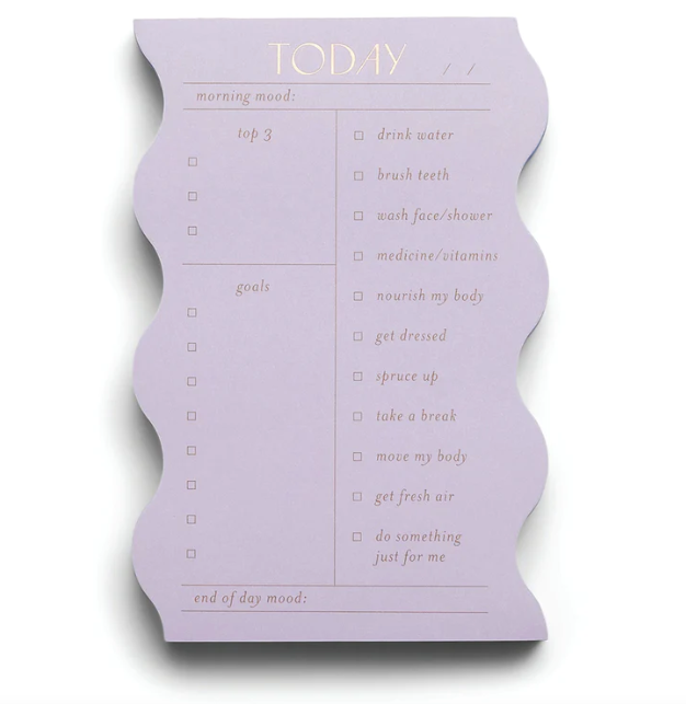 Designworks Ink - Wavy Daily Notepad - Lilac