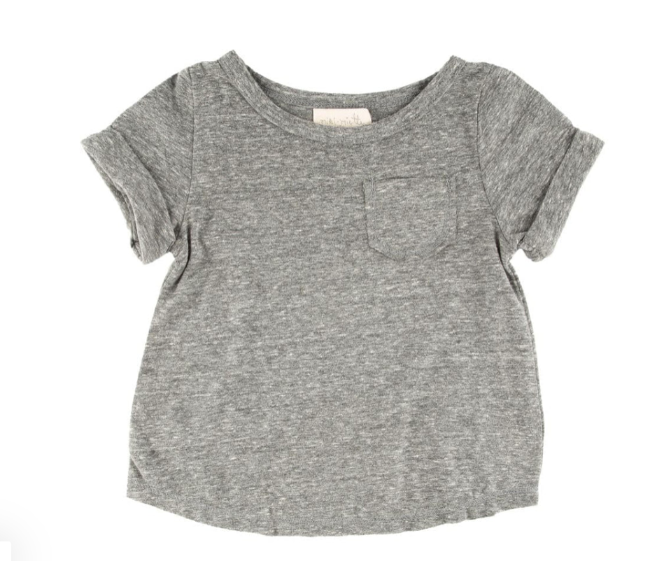 Miki Miette - Girls Birdie Tee - Heather Grey