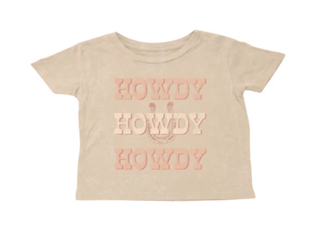 Tiny Whales - Howdy Boxy Tee - Mineral Wheat